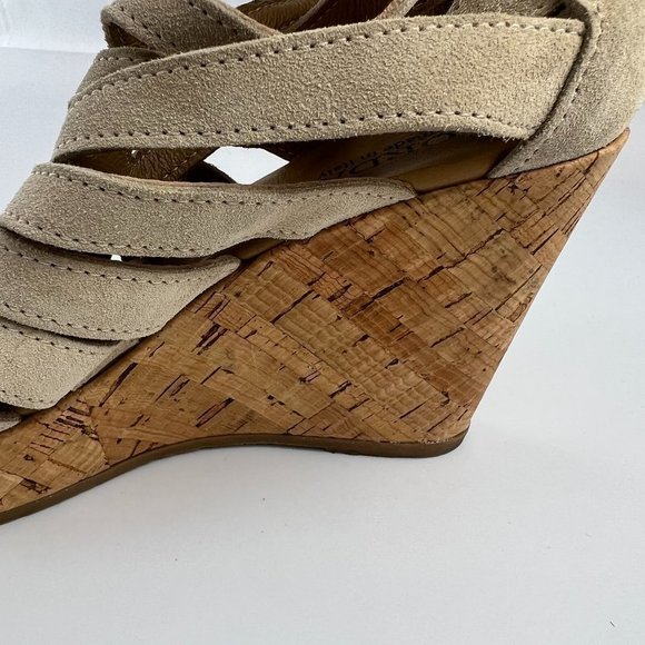 Cordani Made in Italy Electra Wedge Suede Cage Platform Sandal - Picture 14 of 16